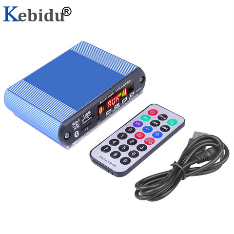 KEBIDU-reproductor de MP3 inalámbrico con Bluetooth, placa decodificadora de MP3 con función de grabación, carcasa artesanal, compatible con módulo de Audio USB/SD/FM ► Foto 1/6