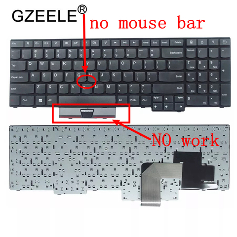 GZEELE-teclado para Lenovo, para IBM, ThinkPad E530C, E530, E545, E535, E530, diseño en inglés ► Foto 1/3