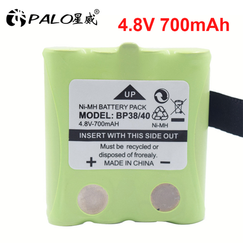 PALO 4,8 V Ni-MH Pack de batería recargable para la enciclopedia BP-38 BP-40 BT-1013 BT-537 para MOTOROLA TLKR T4 GMR FRS 2Way Batería de Radio ► Foto 1/6