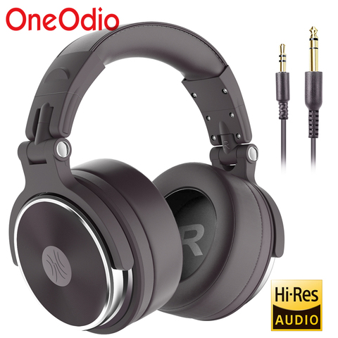 Oneodio Pro-50-auriculares con cable para estudio profesional, auriculares con micrófono por encima de la oreja para DJ, auriculares estéreo para grabación ► Foto 1/6