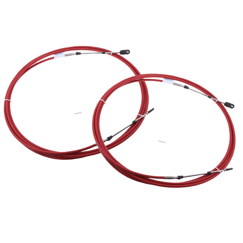 Cable de palanca de cambios de acelerador, Control remoto, sustituye a piezas de Motor de barcos marinos para Yamaha, sistema de dirección de Motor de barco, rojo, 8 pies, 2 uds. ► Foto 1/6