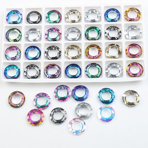 ZHUBI-cuentas de cristal redondas con agujero grande para mujer, espaciador AB de 8/10/14MM, accesorios de fabricación de bricolaje, joyería ► Foto 1/6