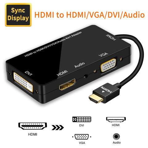 Adaptador a VGA HDMI DVI 4K 60HZ para PS4 Pro Chromebook TV con Audio 3,5mm clavija - Historial de precios y revisión | Vendedor de AliExpress - Ruipoo Store | Alitools.io