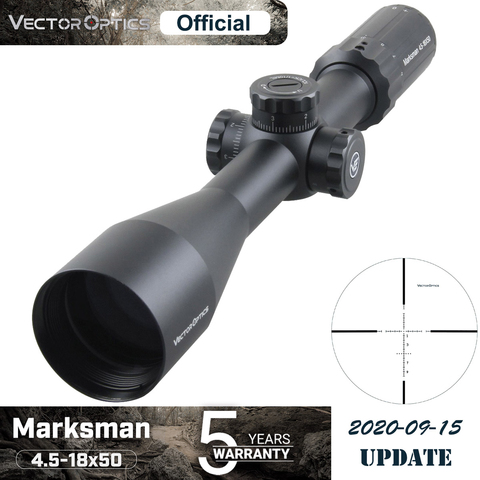Vector Optics-mira telescópica para Rifle táctico, mira telescópica, visor óptico, bloqueo de torreta, 4,5 MIL para tiro de objetivo de caza, Marksman 1/10-18x50 ► Foto 1/6