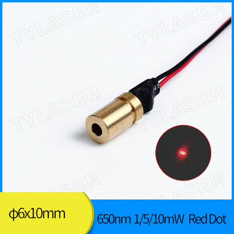 6mm 650nm 1mw 5mw 10mw módulo láser de punto rojo de grado Industrial APC conductor ► Foto 1/5