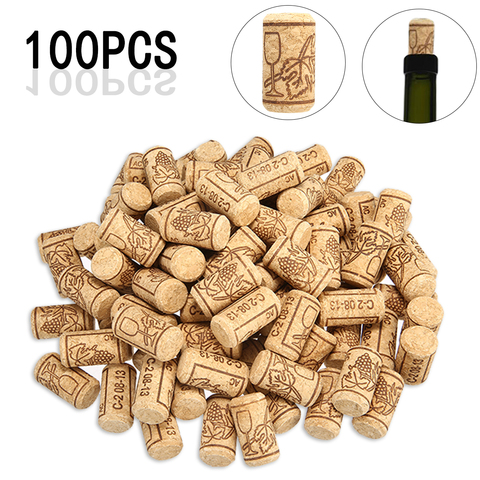 100 unids/lote vino tapones de corcho cerveza DIY botella de vino botella de sellado tapón tapones macho * 40mm Casa de cerveza botella de vino tapones de corcho suministros ► Foto 1/6