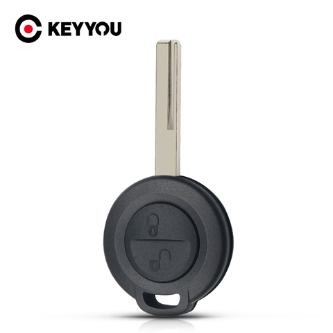 KEYYOU-carcasa de llave espaciadora para coche Mitsubishi Colt Warior Carisma, sin cortar, hoja blanca, 2 botones, funda Fob ► Foto 1/5