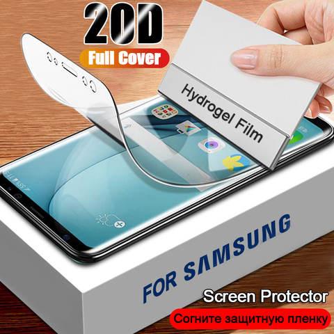 Película de hidrogel 9H para Samsung Galaxy A3, A5, A7, 2016, 2017, Protector de pantalla antirotura para Note 3, 4, 5, película de protección ► Foto 1/6