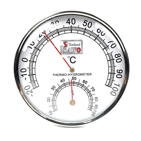 Termómetro de acero inoxidable para Sauna, higrómetro en accesorios de habitación ► Foto 1/6