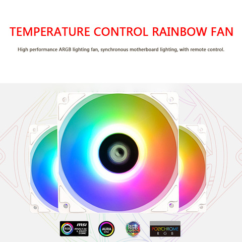 Ventilador de CPU ARGB de 12cm y ID-COOLING3 Pines, radiador de iluminación colorido silencioso XF-12025 el hogar, Accesorios para ordenador ► Foto 1/6