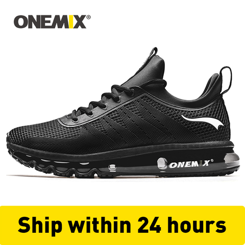 Zapatillas de correr para hombre de alta calidad ONEMIX absorción de golpes altura deportiva mayor cojín de aire zapatillas para correr al aire libre ► Foto 1/6