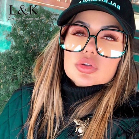 Gafas cuadradas Vintage de gran tamaño para mujer, lentes ópticas transparentes Retro, gafas grandes femeninas, 2022 ► Foto 1/6