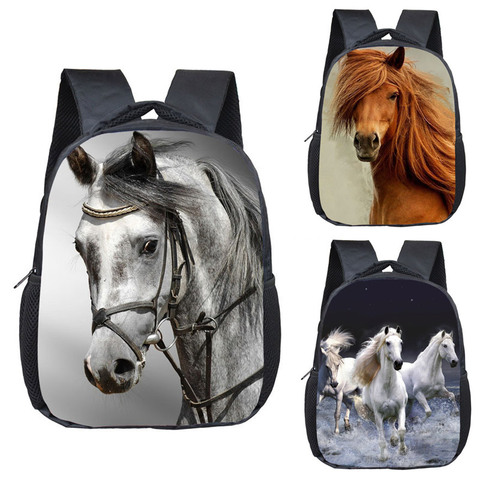 Caballo de guerra mochila niños niñas niños bolsas de la escuela Pony de dibujos animados Jardín de la escuela mochilas para bebé niño bolsa niños mochila ► Foto 1/6