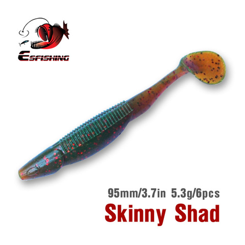 KESFISHING-SEÑUELOS Skinny Dipper 95mm 5,3g 6 uds, cebo señuelos blandos señuelo para pesca souple accesorios de pesca de carpa ► Foto 1/6