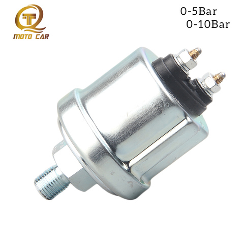 Sensor de presión de aceite de motor, 0-5bar 0-10bar 1/8NPT M10 * 1, emisor de señal de salida, Sensor de presión para medidor VDO, 12V y 24V, 1 ud. ► Foto 1/6