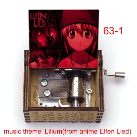 Creativo color anime Elfen Lied música tema Lilium lucy impresión 18-nota Musical madera caja de música juguetes para niños niñas amigos ► Foto 1/6