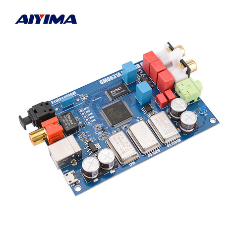 AIYIMA CM6631A interfaz Digital 32/24Bit 192K tarjeta de sonido DAC USB a I2S/SPDIF salida Coaxial ES9023 decodificación independiente ► Foto 1/6