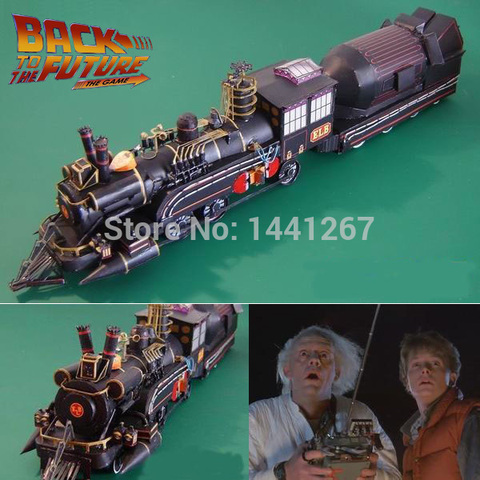 Conjuntos de tren de película de vuelta al futuro del dr. barlet, modelo de papel clásico 3D, Railroader, modelos artesanales de papel, juguetes para niños ► Foto 1/5