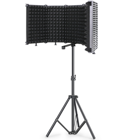 Micrófono plegable con filtro Pop para grabación de estudio profesional, protector de aislamiento de espuma de alta densidad, pantalla de viento para micrófono BM800 ► Foto 1/6