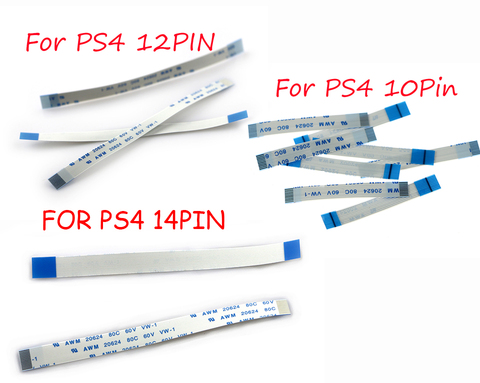 2 uds para Sony Dualshock 4 PS4 controlador 10pin 12 pin 14pin tablero de carga interruptor de alimentación Cable 10pin Touch pad flexible Cable de cinta ► Foto 1/6
