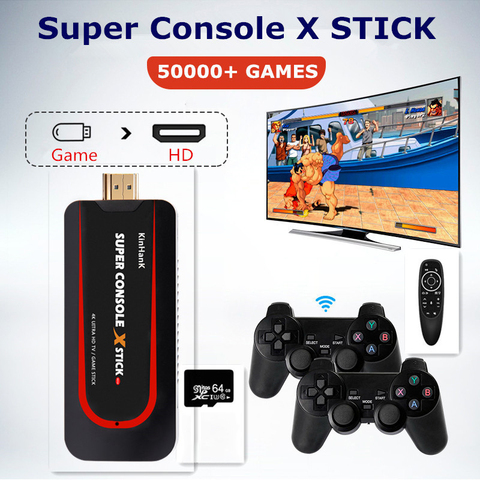 Super consola X palillo consola de juegos Retro Para PS1/N64/DC 50000 + juegos 4K Cable de TV HD caja de vídeo portátil juego de los jugadores Wirelsssx2 ► Foto 1/6