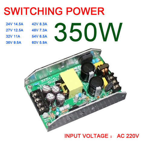 AMPLIFICADOR DE POTENCIA Digital para Subwoofer, fuente de alimentación conmutada de 350W, CA de 110V, 220V a 24V, 27V, 32V, 36V, 42V, 48V, 54V y 60V ► Foto 1/6