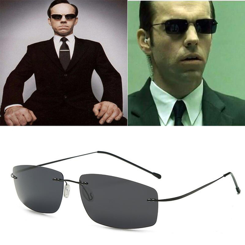 Gafas De Sol polarizadas para hombre, lentes De Sol masculinas De estilo Matrix, diseño De marca, marco De memoria De titanio, 2022 ► Foto 1/6