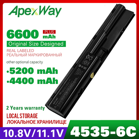 Batería de ordenador portátil para HP Probook 4540S 4530S 4440S 4430S 4545S 4535S 4330S 4331S 4435s 4436s portátil PR09 633733-1A1 HSTNN-DB2R I02C ► Foto 1/4