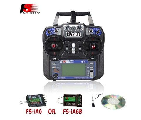 Flysky FS-i6 -Transmisor controlador para drones con control, control radiotransmisorpara helicoptero, avión, quadcopter, planeador. Tipo, receptor FS-iA6B ► Foto 1/6