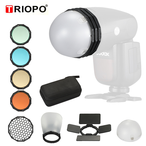 TRIOPO magnético cabeza redonda Accesorios Flash Kit para Godox V1 H200R fotografía de piezas de repuesto para TRIOPO R1 F1-200 ► Foto 1/6