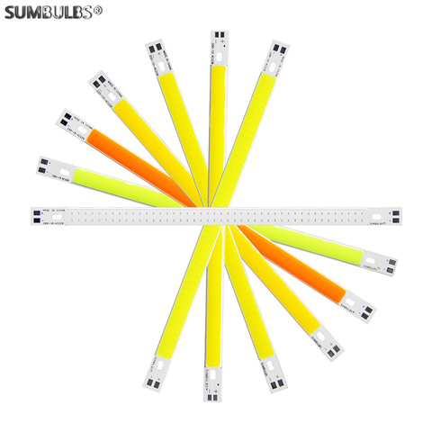 SUMBULBS-tira de luces LED COB, 200x10mm, 12V cc, fuente de 10cm, 10W, lámpara azul, verde, rojo, blanco cálido, amarillo frío, bombilla COB de 200mm ► Foto 1/6