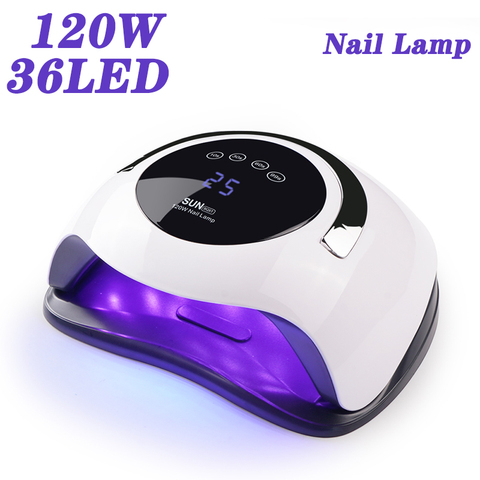 72W lámpara ultravioleta profesional secador de uñas 36 Uds LED hielo lámpara para herramientas de manicura curado Gel de esmalte de uñas con pantalla LCD ► Foto 1/6