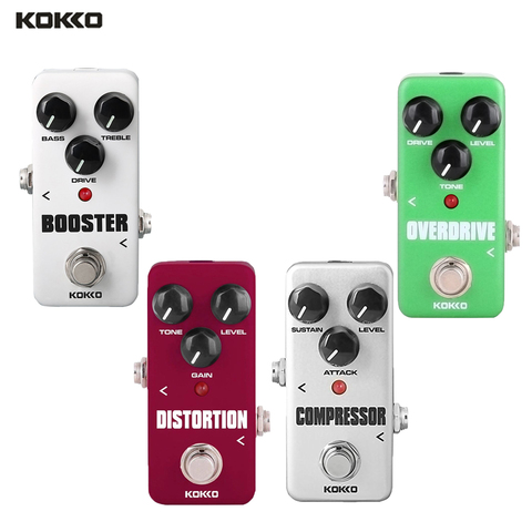 KOKKO Pedal de efectos de guitarra compresor Overdrive Booster efecto de distorsión Pedal sintonizador cable adaptador de corriente Chorus Looper Pedal ► Foto 1/6