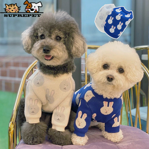 SUPREPET lindo perro traje de invierno ropa perro de lujo para perros pequeños de moda, ropa gato, accesorios de mascotas jersey para cachorros de diseñador ► Foto 1/6