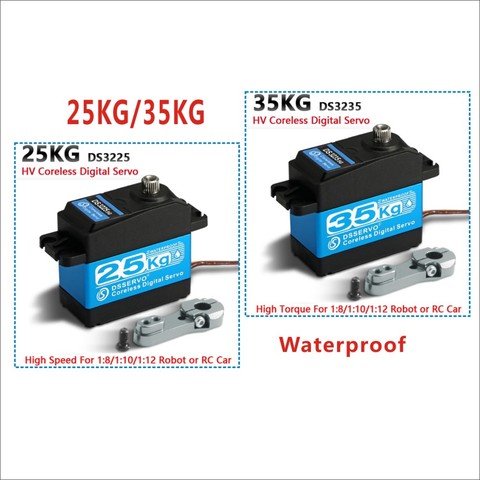 Servo motor Sin Núcleo DE ALTO torque 1X35kg /25kg DS3235 y DS3225 inoxidable resistente al agua servo digital para robot DIY, coche RC ► Foto 1/5