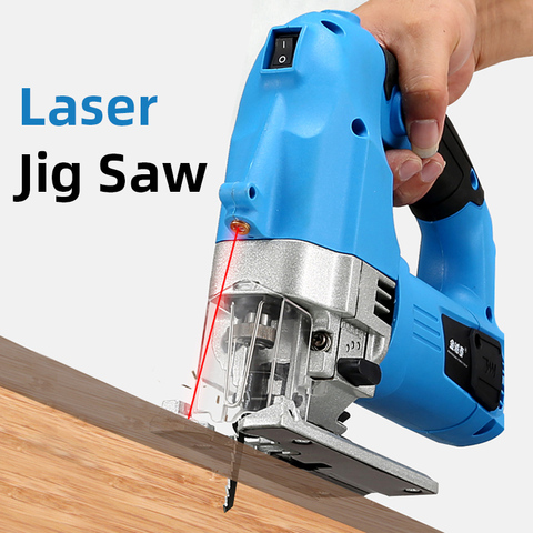 Jig Saw-guía láser, sierra eléctrica multifuncional, Mini máquina de corte, herramientas eléctricas, sierra cortadora de madera ► Foto 1/6