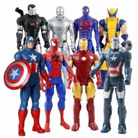 Figuras de acción de Los Vengadores de Marvel, modelos de superhéroes de 30cm de Infinity War, Lobezno, Iron Man, Capitán América, Thor ► Foto 1/6