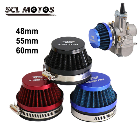 SCL MOTOS-limpiador de aire Universal, cabeza de seta de admisión de Filtro de aire para motocicleta, para todoterreno, ATV, Quad Dirt Bike, 50mm, 60mm ► Foto 1/6