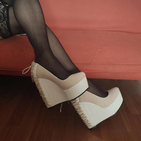 LAIGZEM-Zapatos de tacón con plataforma para mujer, sandalias de fiesta nocturna, para las 4 estaciones, talla grande 45 48 50 52 ► Foto 1/6
