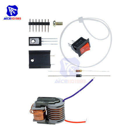 Diy kit de 15KV de alta frecuencia DC alta arco de voltaje encendido inversor generador de impulso paso 18650 Kit de bricolaje U núcleo transformador Suite ► Foto 1/6