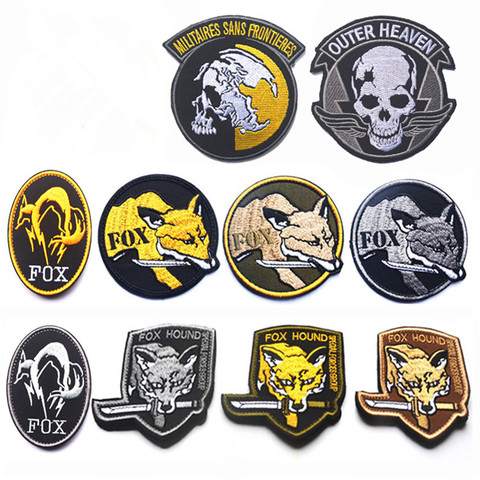 Parche de equipo de Metal, parche sólido de Fox Hound, Parche de uniforme militar Fox Hound, insignia de grupo de fuerza especial ► Foto 1/6