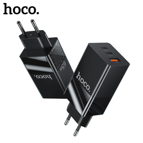 HOCO-cargador GaN de carga rápida para móvil, Cargador rápido USB tipo C de 65W, 4,0, 3,0, para iPhone 12 Pro, Max, Xiaomi 10, 11 y Macbook ► Foto 1/6