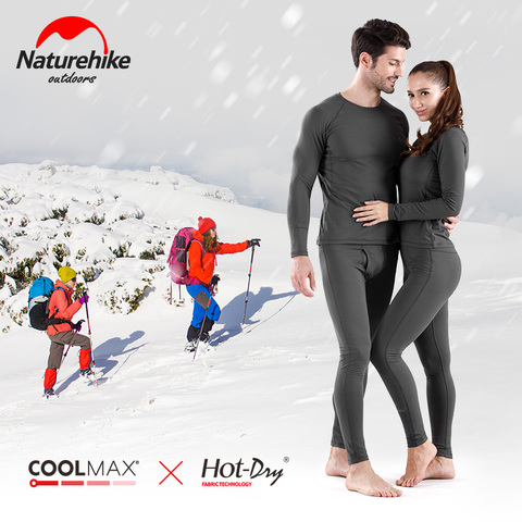 Naturehike-Conjunto de capas Base Ultra suave para mujer, ropa interior térmica de microfibra polar, conjunto de Calzoncillos largos con forro polar ► Foto 1/6