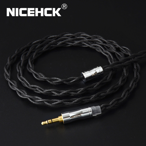 NiceHCK C4-1 solo cobre y cristal Cable plateado/3,5/2,5/4,4mm macho MMCX/2Pin/QDC/NX7 Pin para NX7/F3 Moondrop QDC TANCHJIM ► Foto 1/6