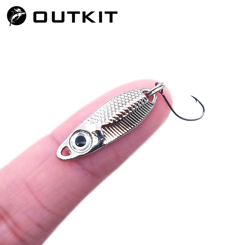 Señuelo de pesca Mini, 1,5g2.5g3.5g, señuelo de cuchara de metal, piscardo pequeño, anzuelo individual, pesca de trucha ► Foto 1/6