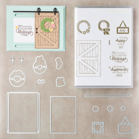 Troqueles de corte de Metal Puerta de felicidad y sellos para álbum de recortes gofrado decorativo manualidades DIY tarjetas de papel sello y troqueles ► Foto 1/6