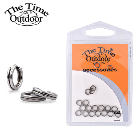 20 unids/pack de pescar de acero inoxidable anillos de Split anillos para señuelos conector pesca con 5/6/8mm accesorios de pesca abordar ► Foto 1/6