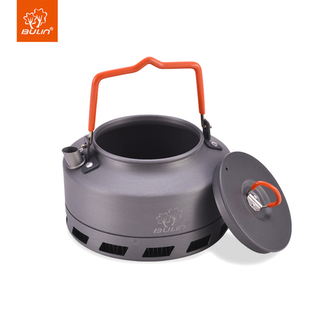 Bulin-hervidor de agua portátil de aleación de aluminio para exteriores, tetera de viaje, utensilios para mesa de café para senderismo, cocina de acampada, 1.1L ► Foto 1/6