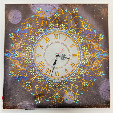 5D DIY bordado en forma de diamante especial, reloj de pared, pintura de diamante, punto de cruz, reloj, mosaico de diamantes, diamantes de imitación, decoración del hogar ► Foto 1/6