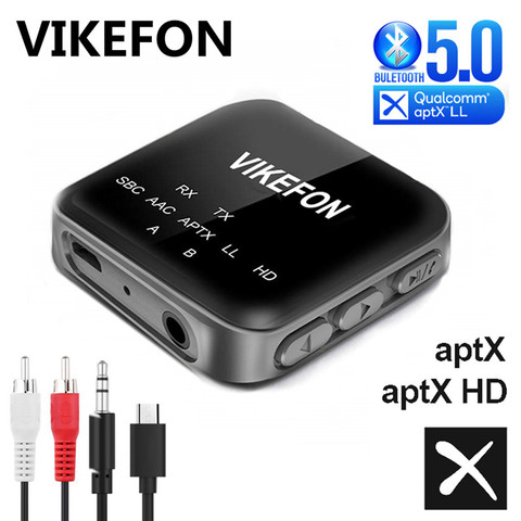 Aptx HD LL Bluetooth 5,0 receptor de Audio transmisor CSR8675 RCA 3,5mm Jack AUX adaptador inalámbrico con micrófono para TV PC altavoz de coche ► Foto 1/6